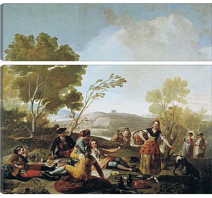 Модульная картина - Picnic on the Banks of the Manzanares. Франсиско Гойя