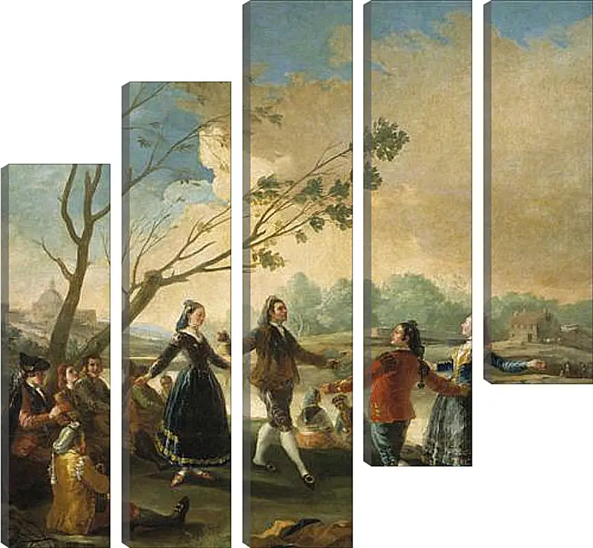 Модульная картина - Picnic on the Banks of the Manzanares. Франсиско Гойя