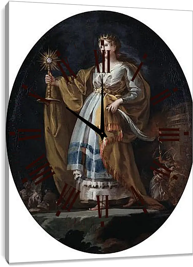 Часы картина - Saint Barbara. Франсиско Гойя
