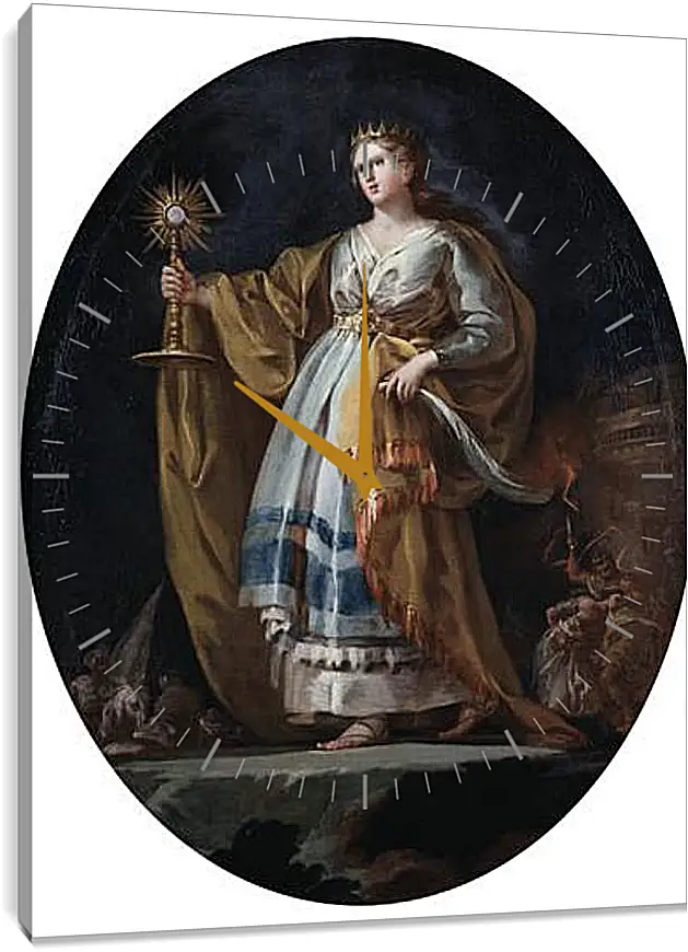 Часы картина - Saint Barbara. Франсиско Гойя