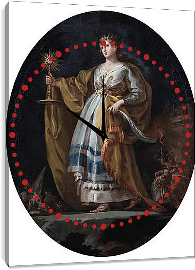 Часы картина - Saint Barbara. Франсиско Гойя