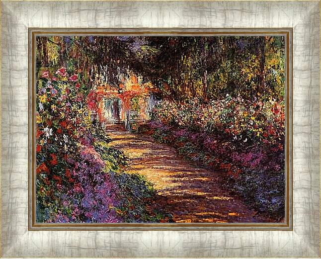 Картина в раме - The Garden in Flower. Клод Моне
