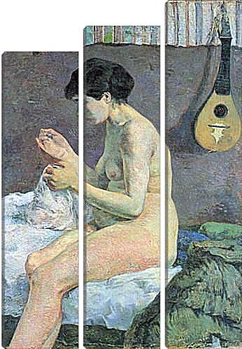 Модульная картина - Study of a Nude (Suzanne Sewing). Поль Гоген