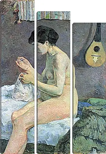 Модульная картина - Study of a Nude (Suzanne Sewing). Поль Гоген