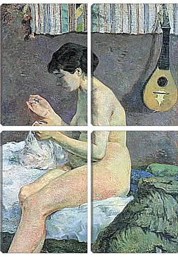 Модульная картина - Study of a Nude (Suzanne Sewing). Поль Гоген