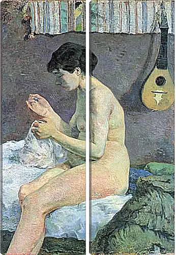 Модульная картина - Study of a Nude (Suzanne Sewing). Поль Гоген