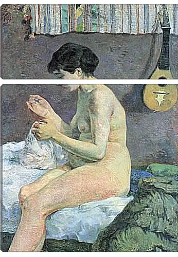 Модульная картина - Study of a Nude (Suzanne Sewing). Поль Гоген