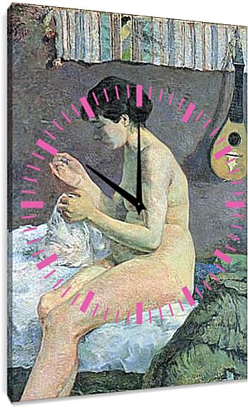 Часы картина - Study of a Nude (Suzanne Sewing). Поль Гоген