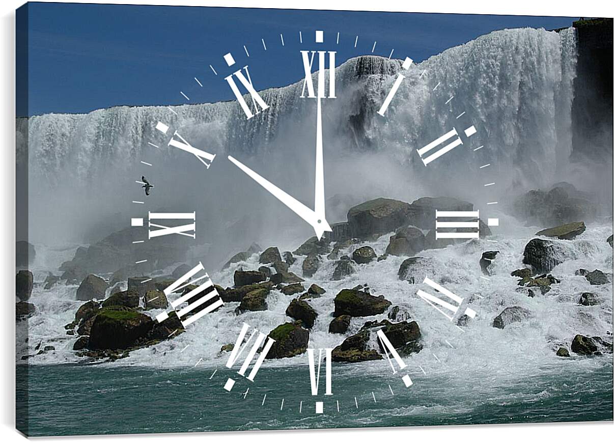 Часы картина - Огромный водопад