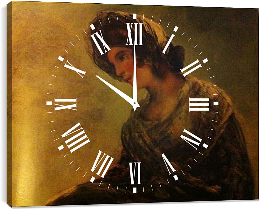 Часы картина - Молочница. Франсиско Гойя