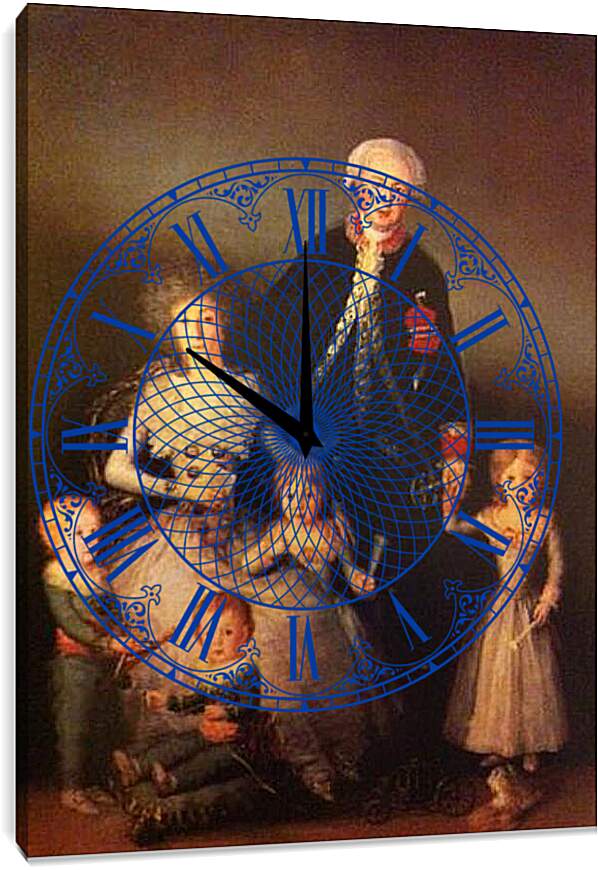 Часы картина - Family Osuna. Франсиско Гойя