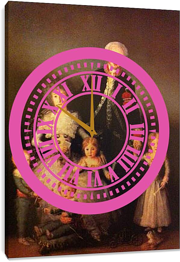 Часы картина - Family Osuna. Франсиско Гойя