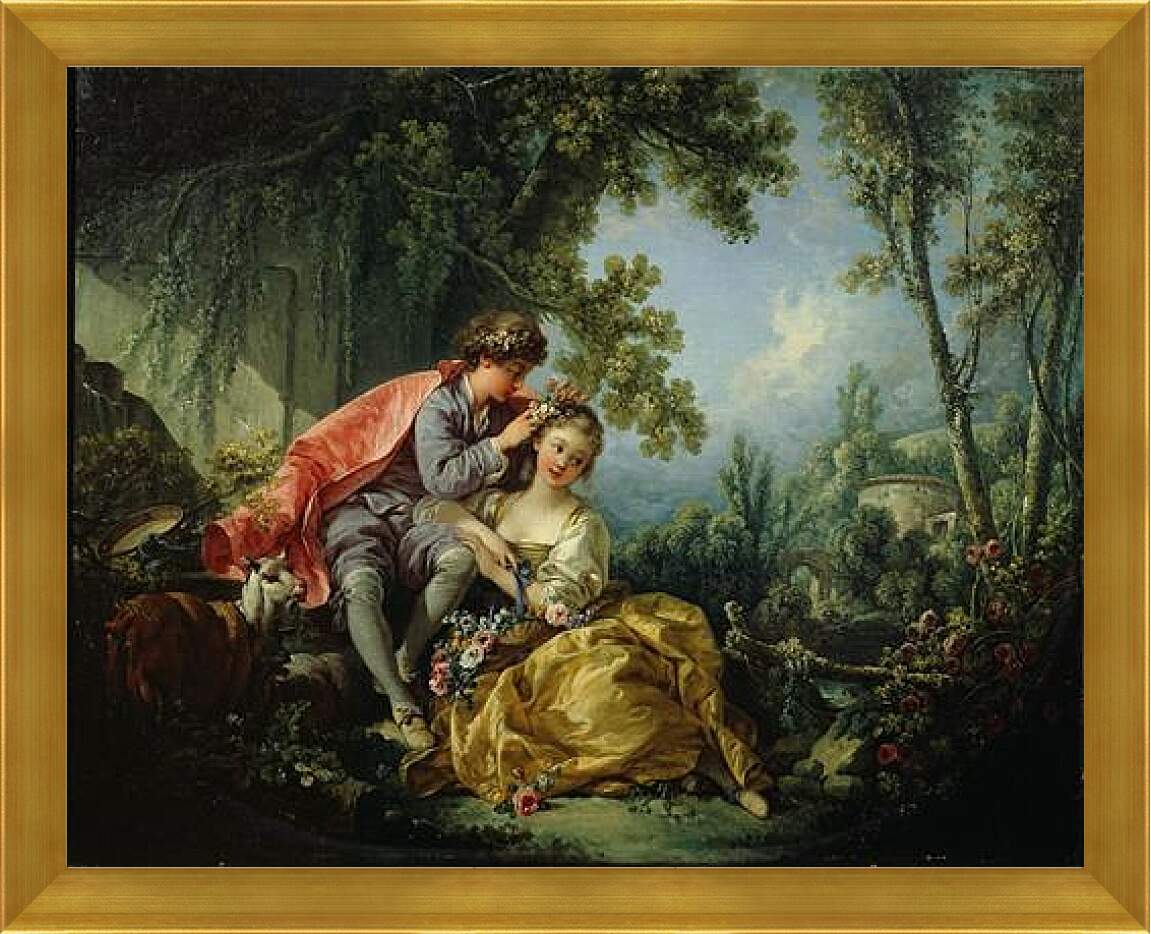 Картина в раме - The Four Seasons Spring. Франсуа Буше