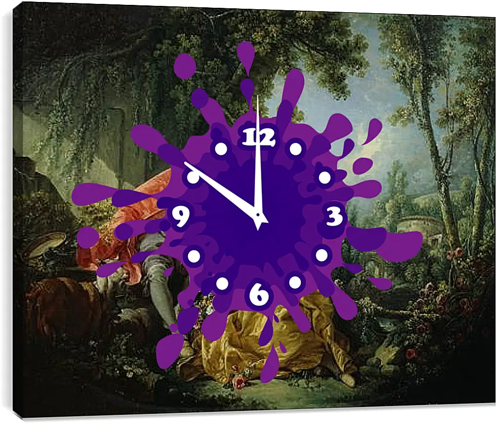 Часы картина - The Four Seasons Spring. Франсуа Буше