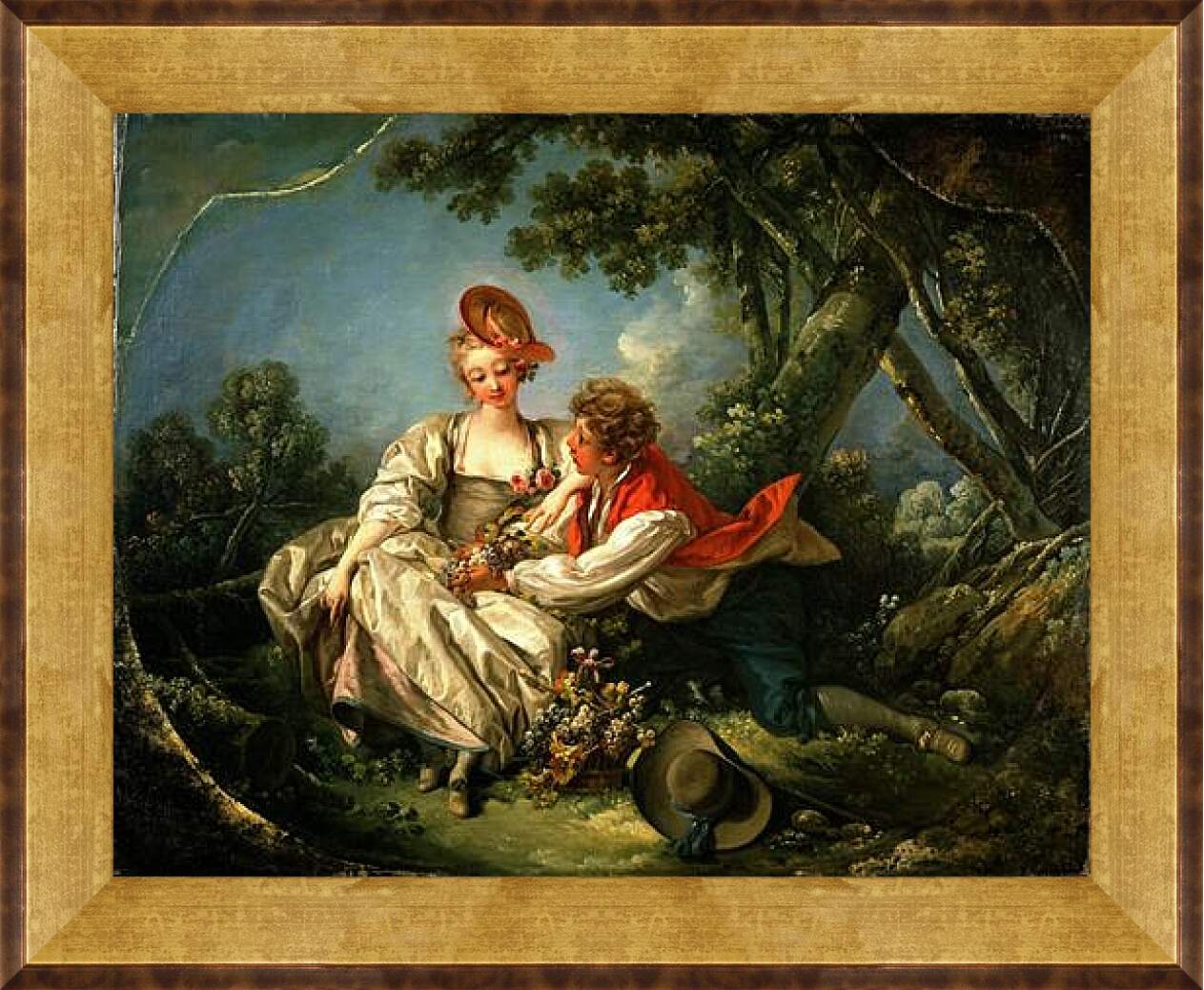 Картина в раме - The Four Seasons Autumn. Франсуа Буше