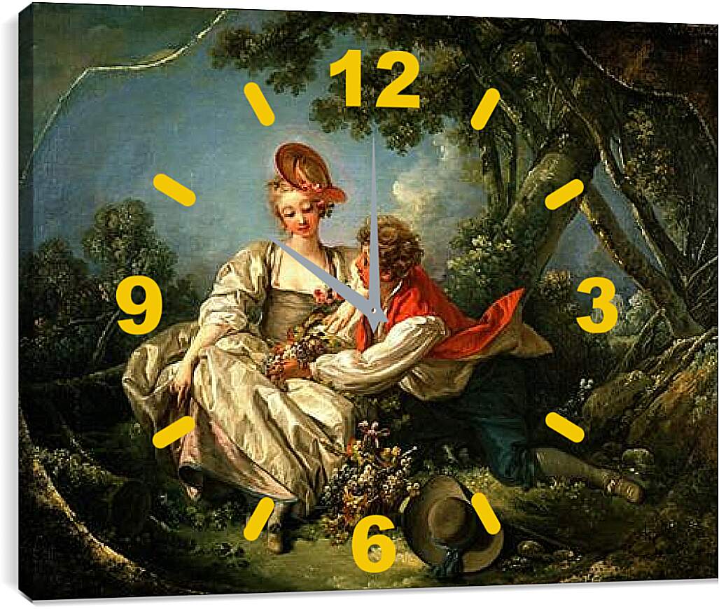 Часы картина - The Four Seasons Autumn. Франсуа Буше