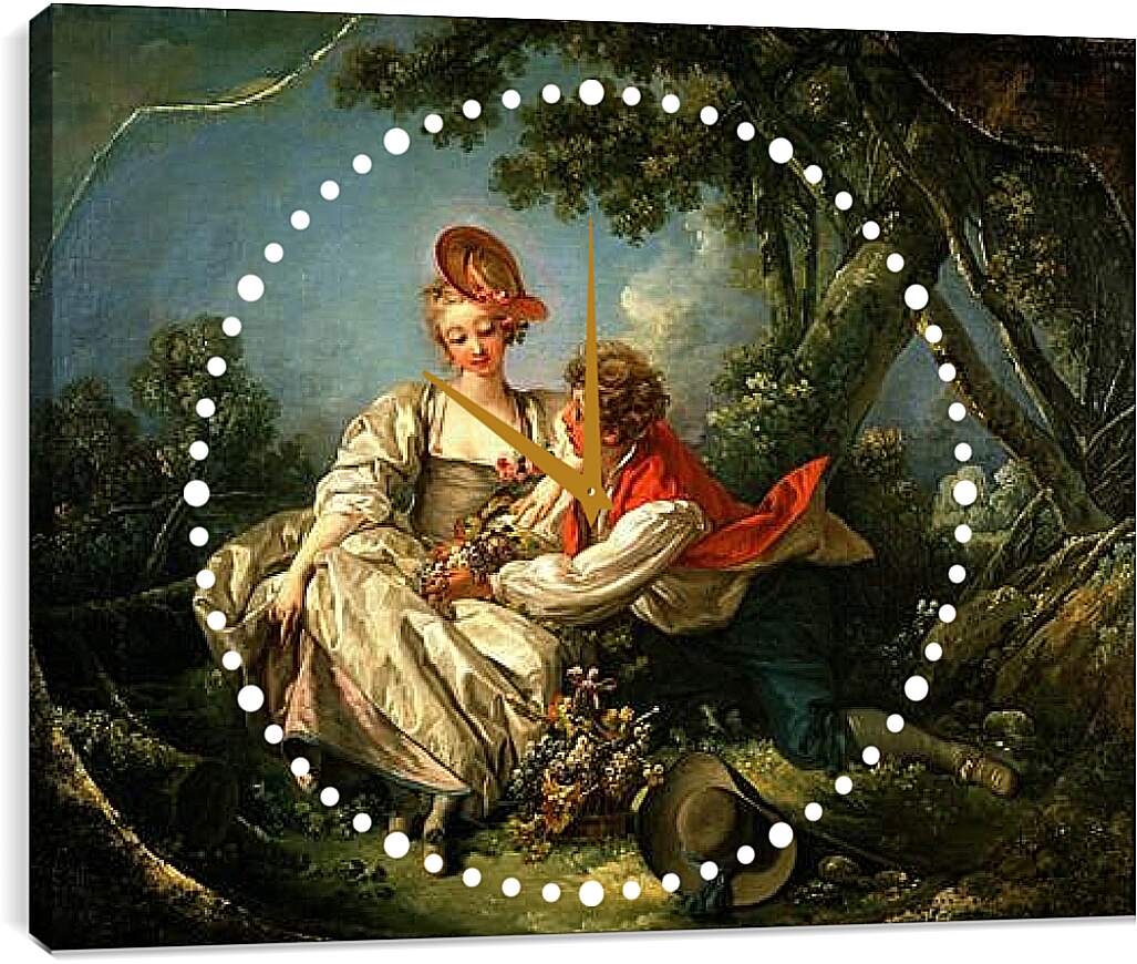 Часы картина - The Four Seasons Autumn. Франсуа Буше