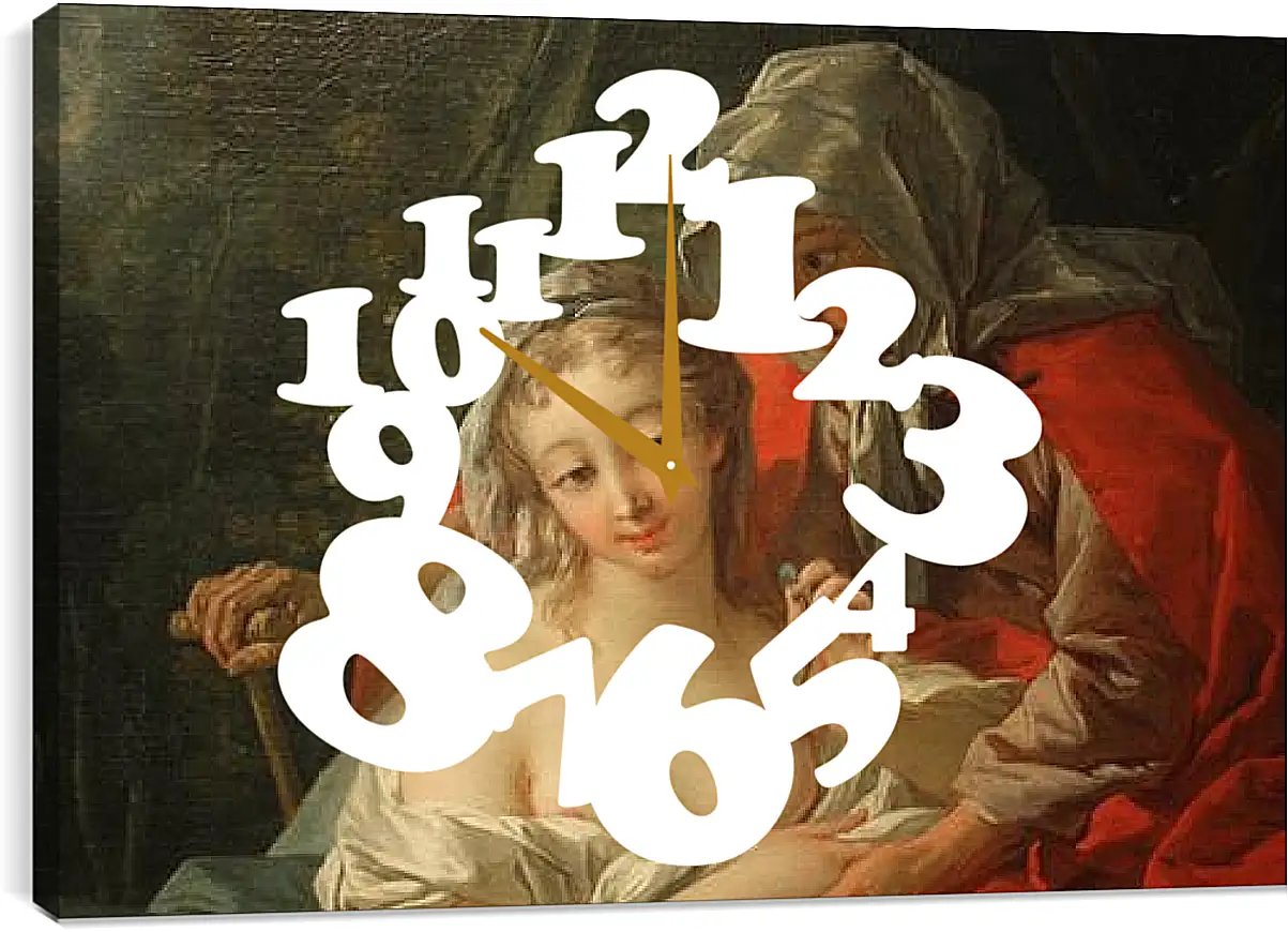 Часы картина - Vertumnus and Pomona. Франсуа Буше
