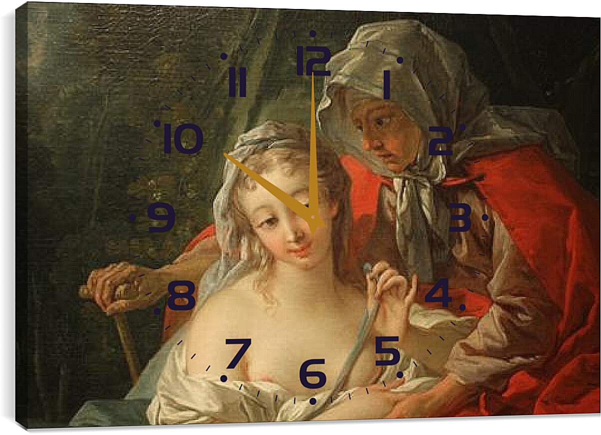 Часы картина - Vertumnus and Pomona. Франсуа Буше