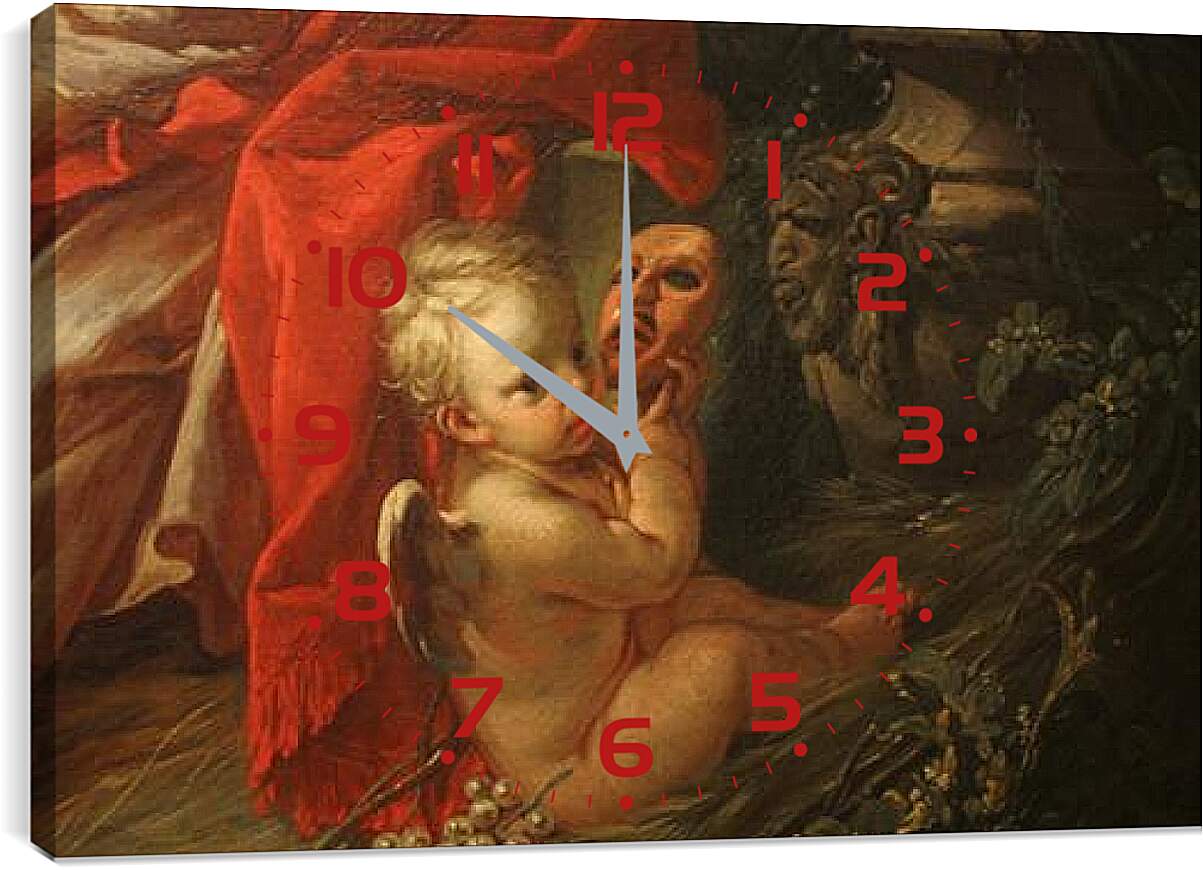 Часы картина - Earth Vertumnus and Pomona. Франсуа Буше