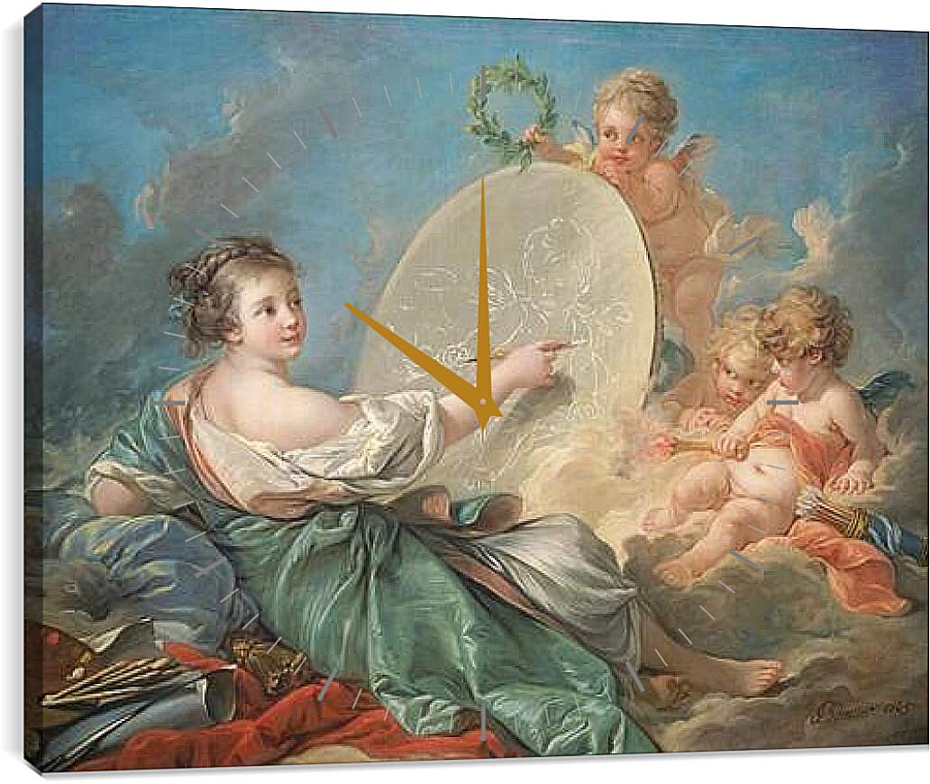 Часы картина - French. Франсуа Буше