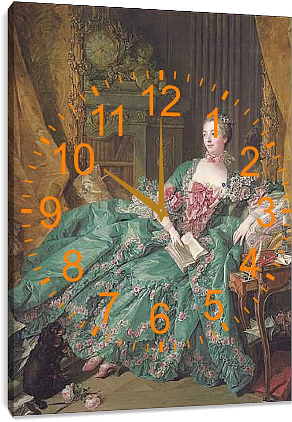 Часы картина - Madame de Pompadour. Франсуа Буше