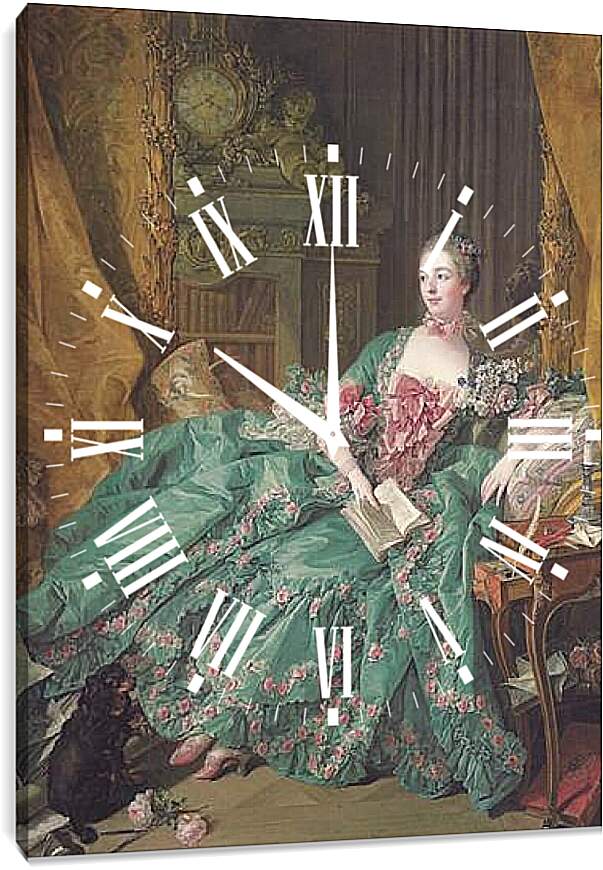 Часы картина - Madame de Pompadour. Франсуа Буше