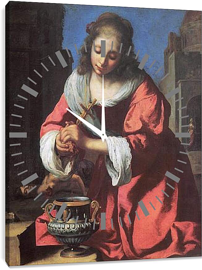 Часы картина - Saint Praxidis. Ян (Йоханнес) Вермеер