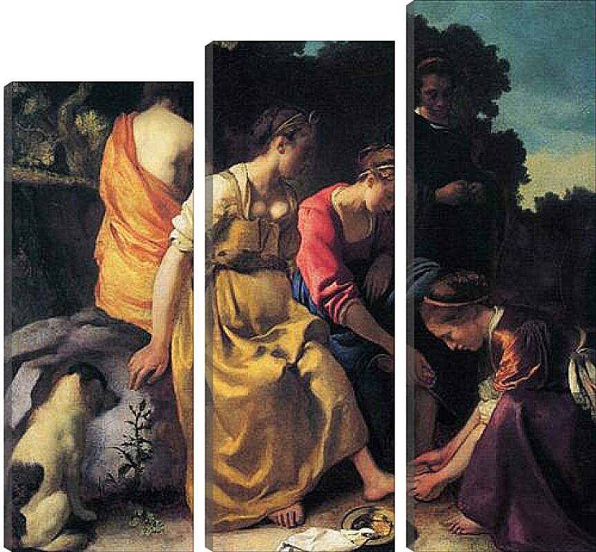 Модульная картина - Diana and her companions. Ян (Йоханнес) Вермеер