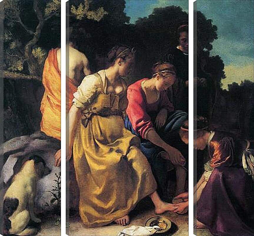 Модульная картина - Diana and her companions. Ян (Йоханнес) Вермеер