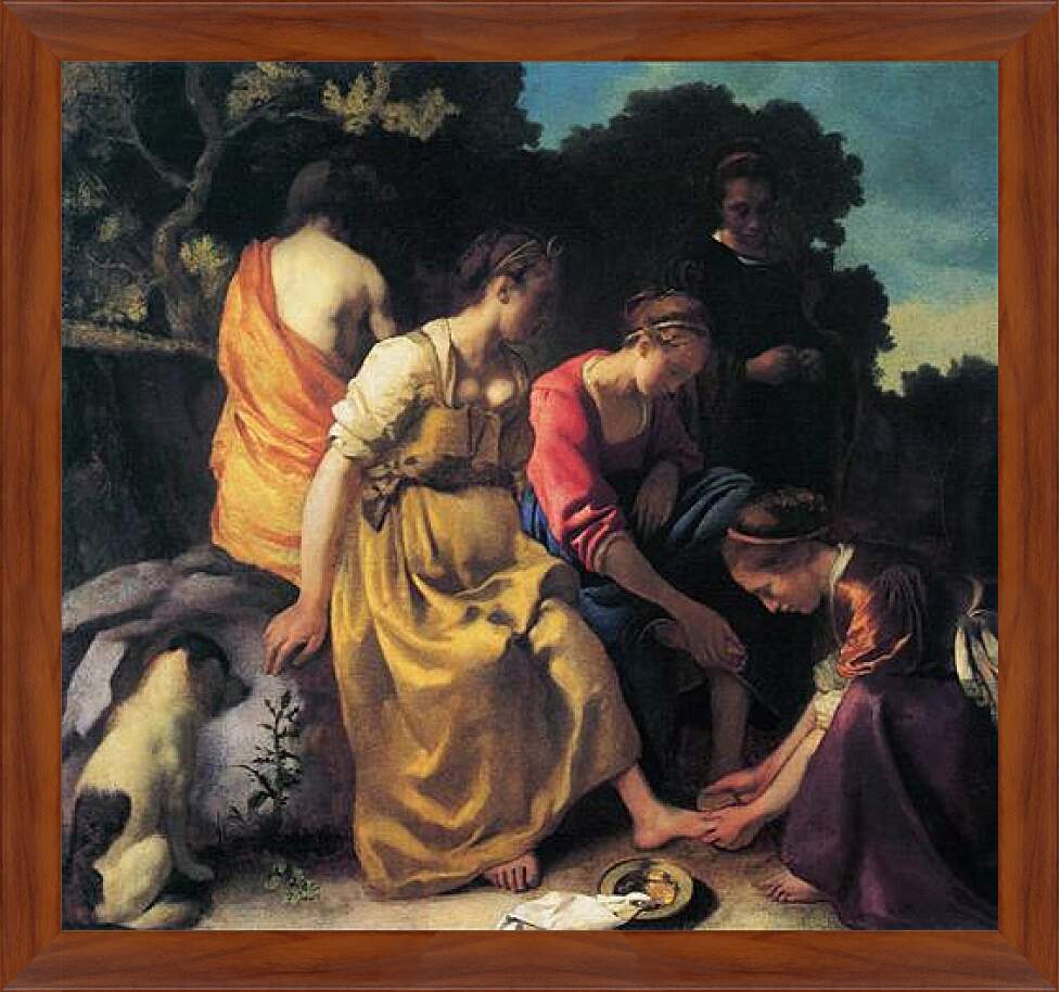 Картина в раме - Diana and her companions. Ян (Йоханнес) Вермеер