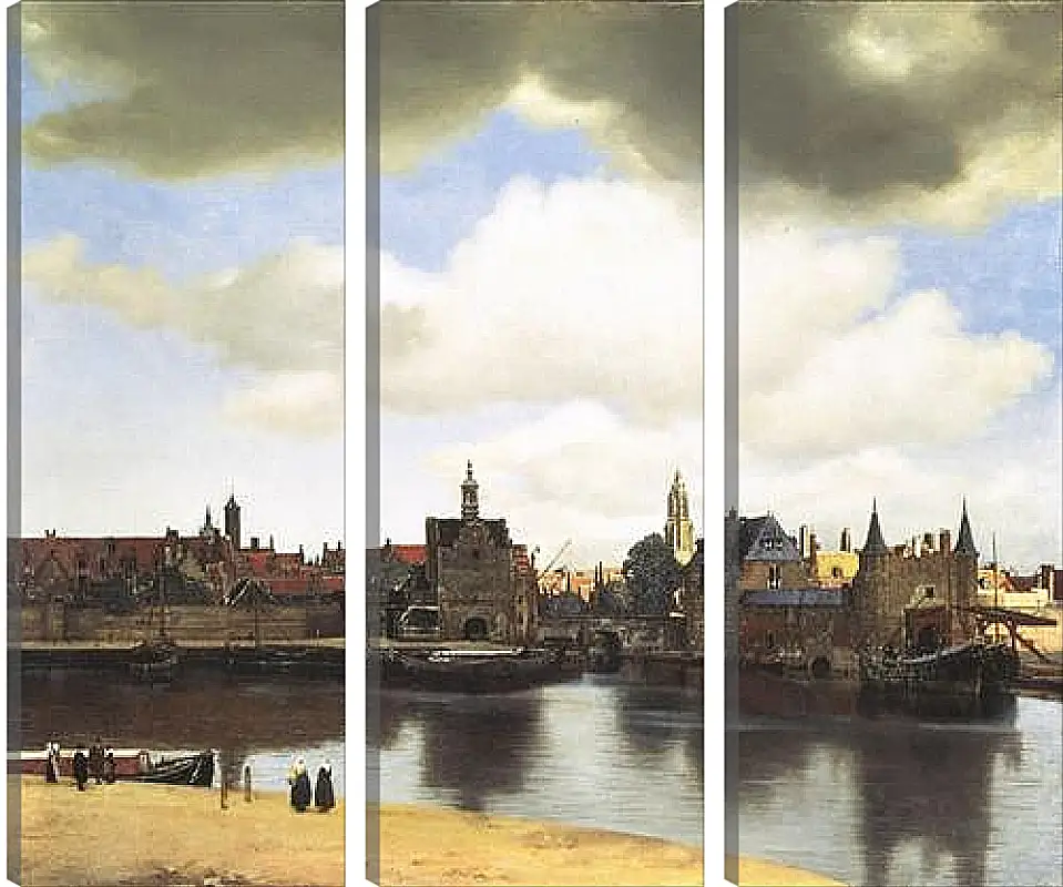 Модульная картина - View of Delft. Ян (Йоханнес) Вермеер