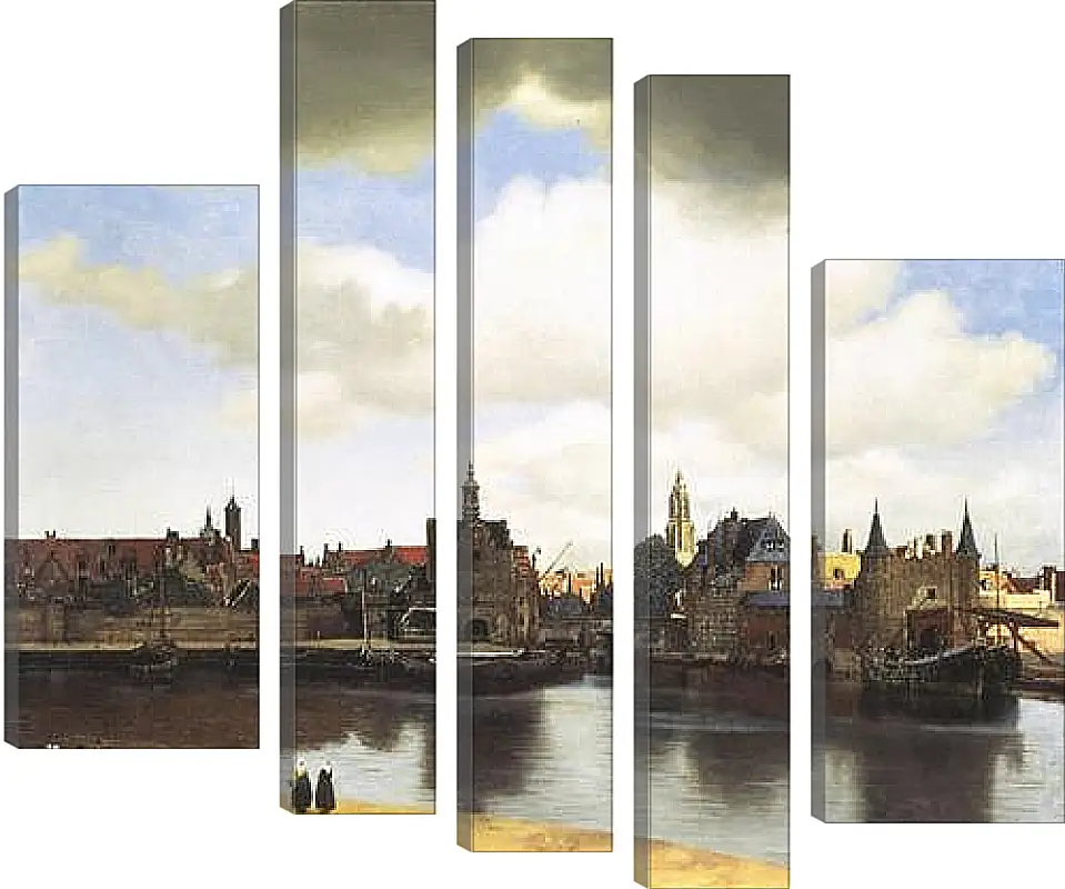 Модульная картина - View of Delft. Ян (Йоханнес) Вермеер