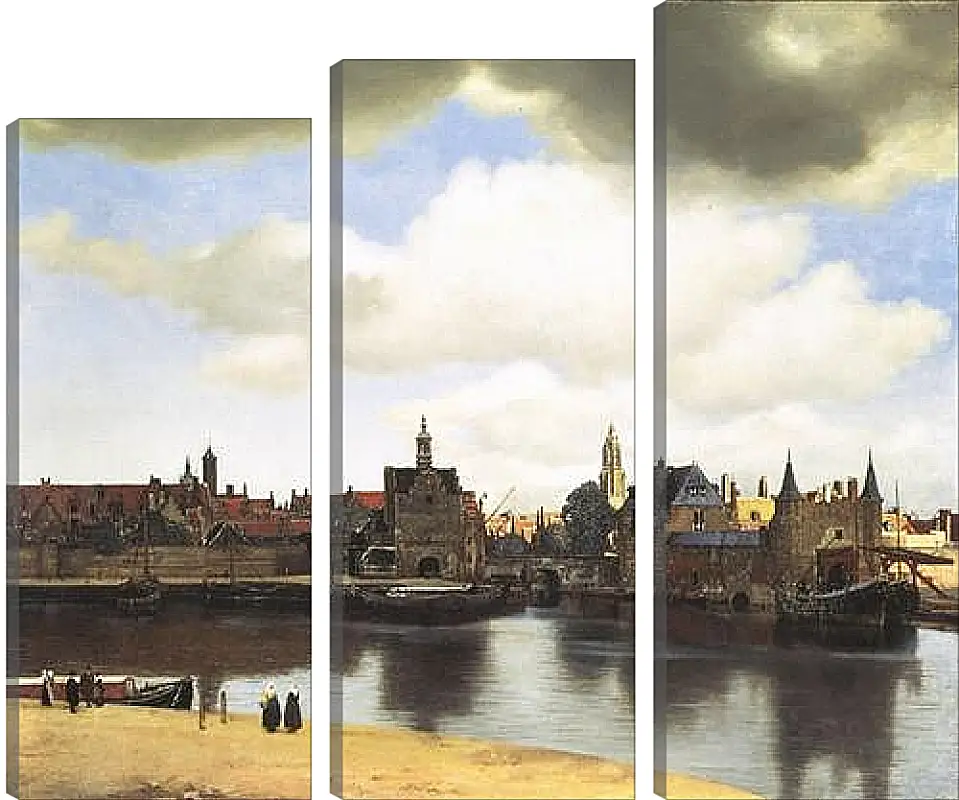 Модульная картина - View of Delft. Ян (Йоханнес) Вермеер