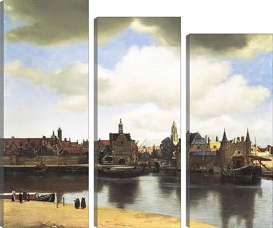 Модульная картина - View of Delft. Ян (Йоханнес) Вермеер