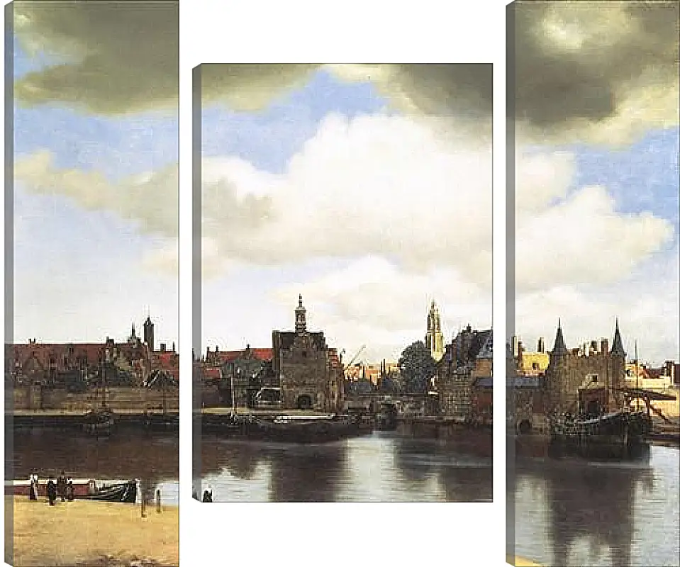 Модульная картина - View of Delft. Ян (Йоханнес) Вермеер