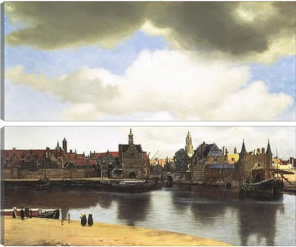 Модульная картина - View of Delft. Ян (Йоханнес) Вермеер