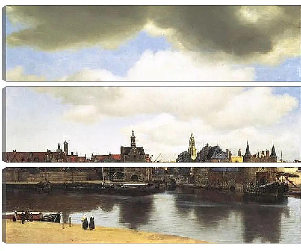 Модульная картина - View of Delft. Ян (Йоханнес) Вермеер