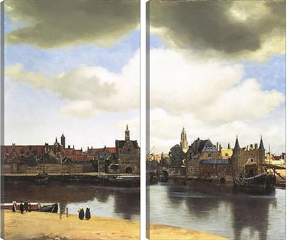 Модульная картина - View of Delft. Ян (Йоханнес) Вермеер