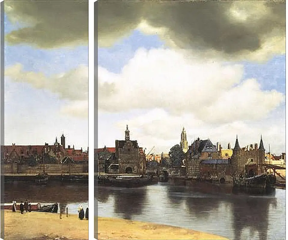 Модульная картина - View of Delft. Ян (Йоханнес) Вермеер