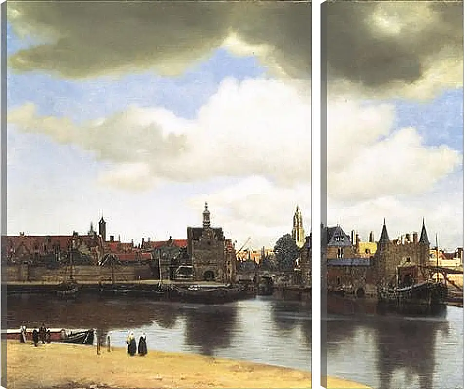 Модульная картина - View of Delft. Ян (Йоханнес) Вермеер