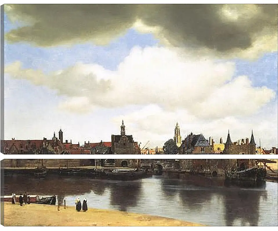 Модульная картина - View of Delft. Ян (Йоханнес) Вермеер