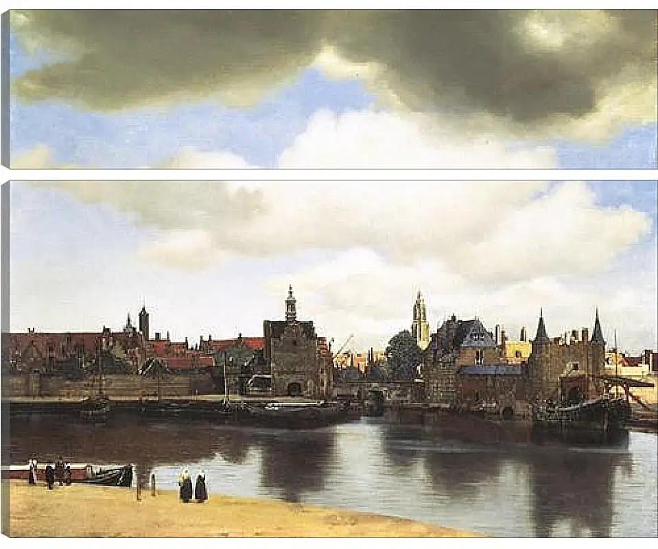 Модульная картина - View of Delft. Ян (Йоханнес) Вермеер