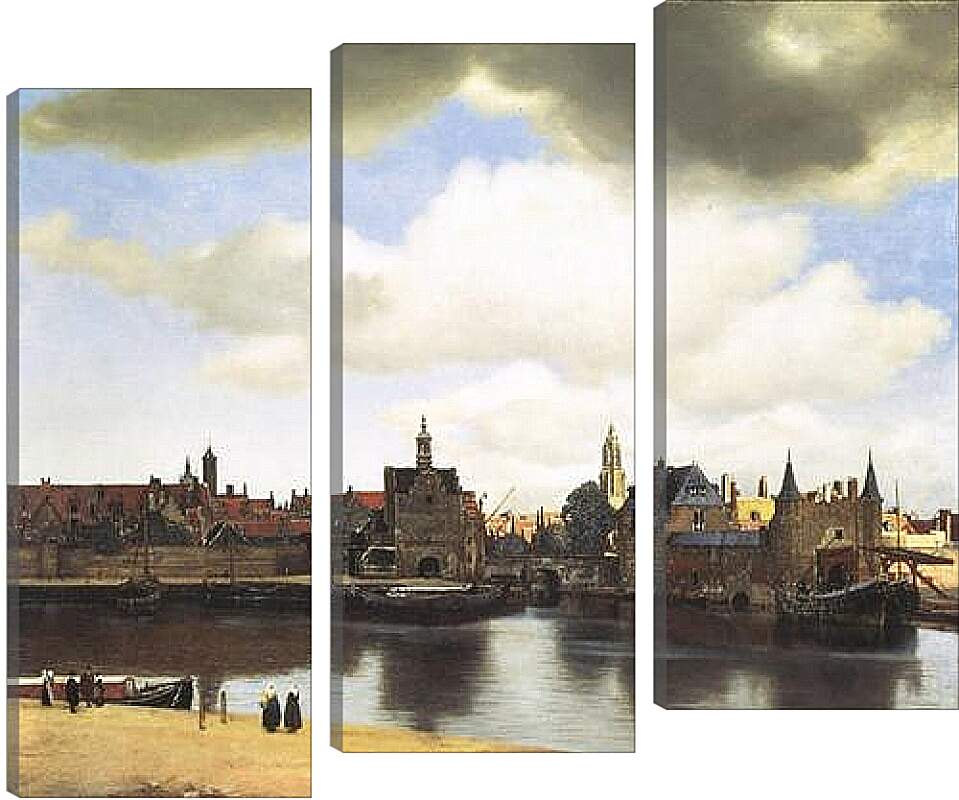Модульная картина - View of Delft. Ян (Йоханнес) Вермеер
