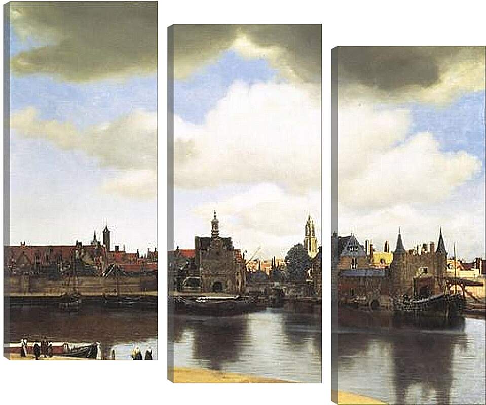 Модульная картина - View of Delft. Ян (Йоханнес) Вермеер