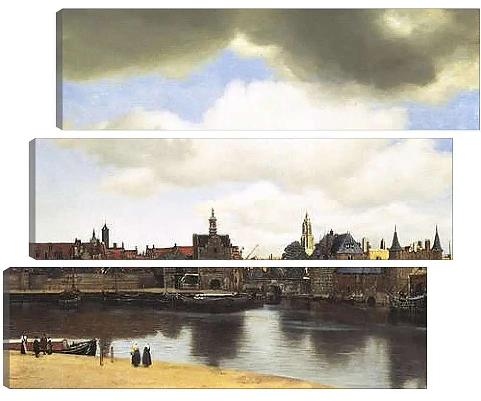 Модульная картина - View of Delft. Ян (Йоханнес) Вермеер