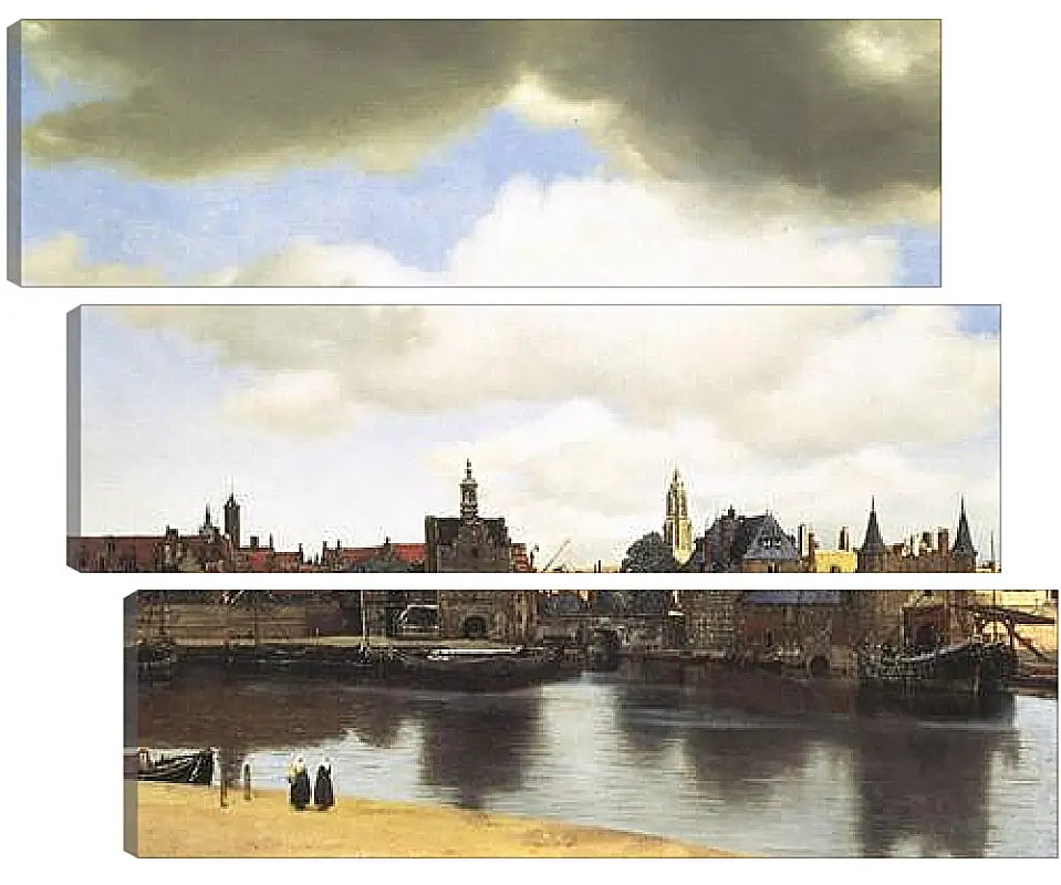 Модульная картина - View of Delft. Ян (Йоханнес) Вермеер