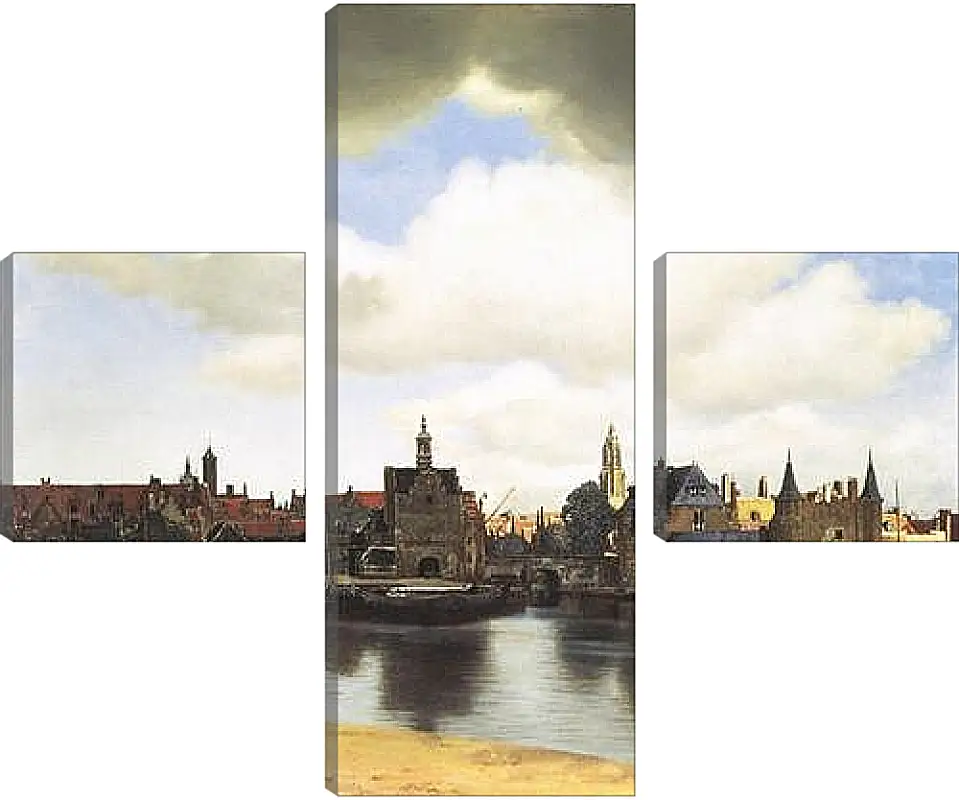 Модульная картина - View of Delft. Ян (Йоханнес) Вермеер