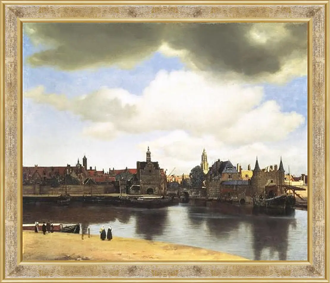 Картина в раме - View of Delft. Ян (Йоханнес) Вермеер