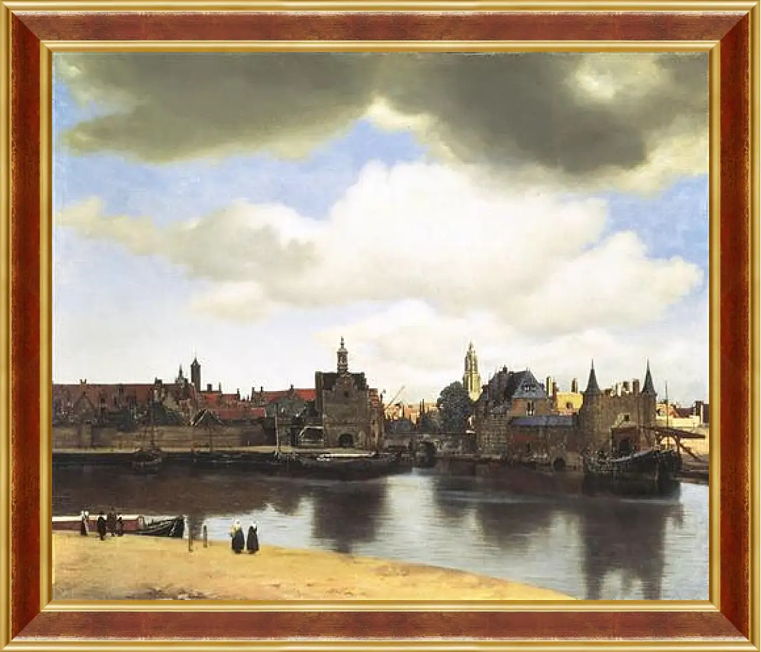 Картина в раме - View of Delft. Ян (Йоханнес) Вермеер